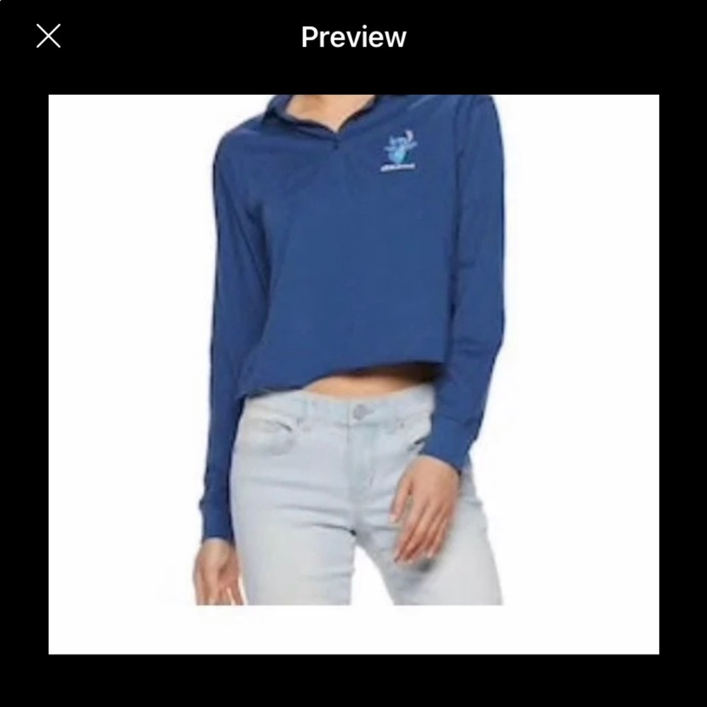 Disney stitch long sleeve polo Shirt